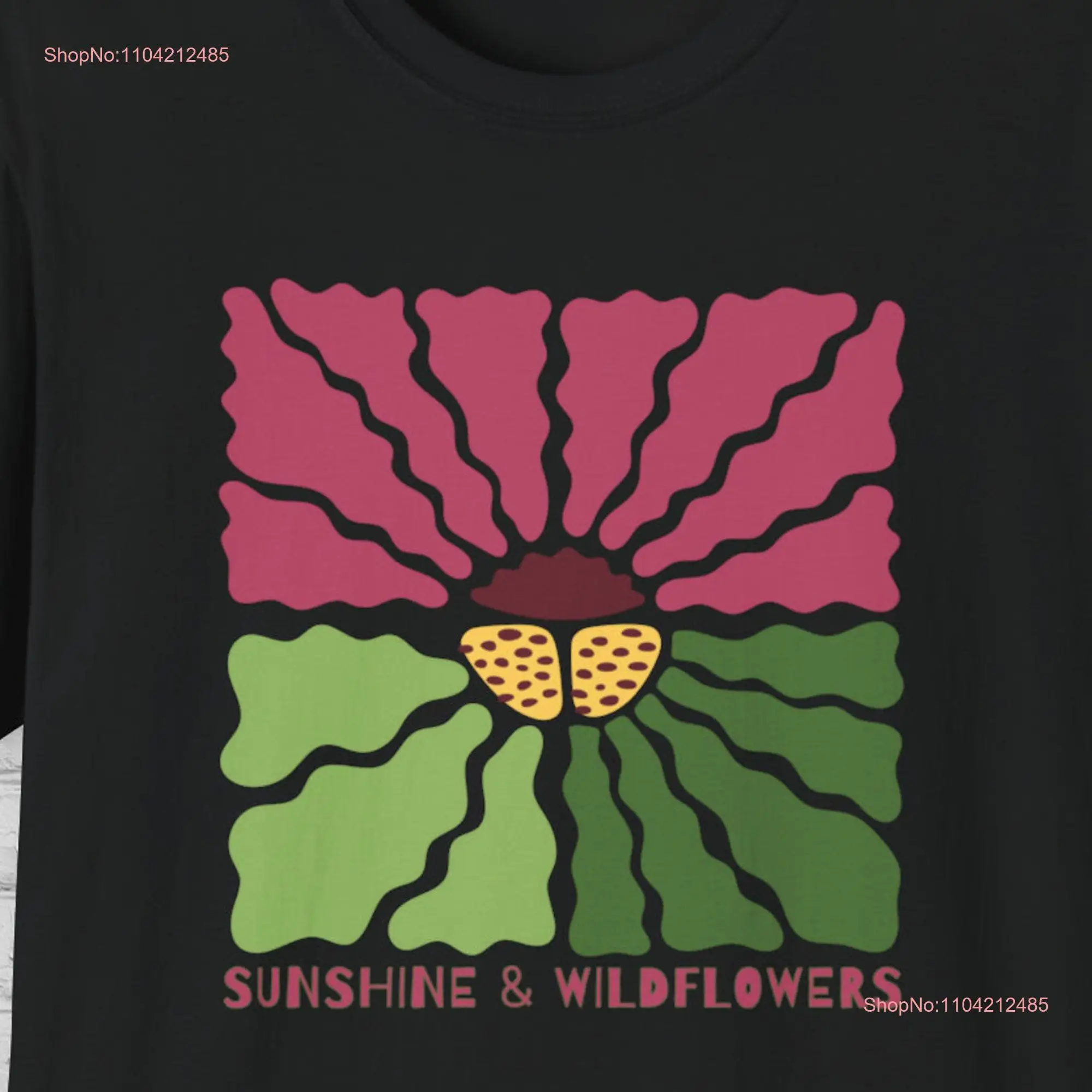 Sunshine and Wildflower t shirts Flower Shirt Garden Nature Floral Boho Sun tee Lover long or short sleeves