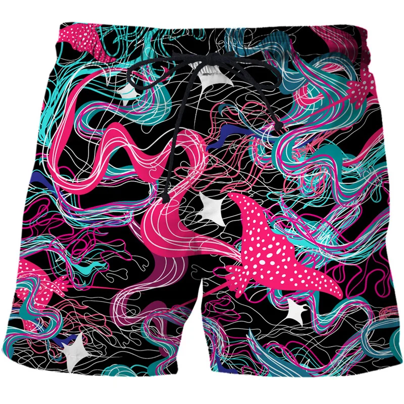 

Fantasy Koi Fish Graphic Beach Shorts Pants Men 3D Printing Surf Board Shorts Summer Hawaii Swimsuit Swim Trunks Cool Ice Shorts