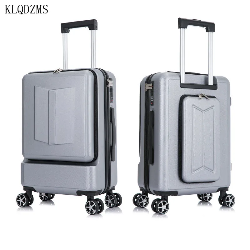 KLQDZMS Simple Solid Color Luggage Female 20 Inch Mute Universal Wheel Boarding Case 24 Inch Waterproof Trolley Case Male