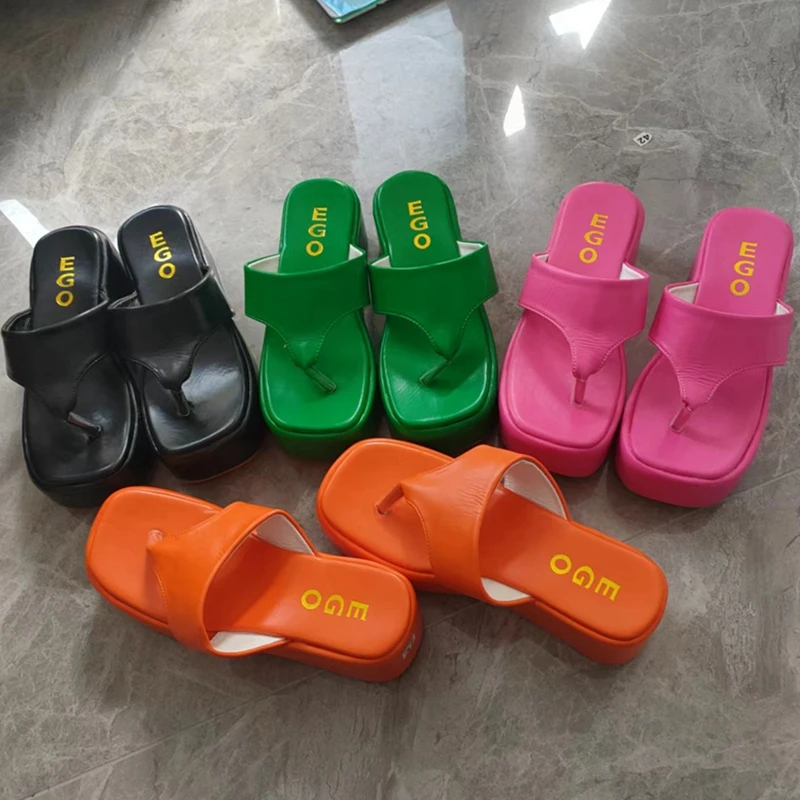 Sandals Women Shoes Platform Wedges Slippers 2023 New Summer Flats Flip Flops Causal Laides Shoes Beach Slingback Slides Zapatos