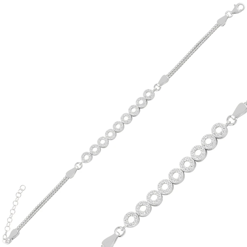 

Silver 925 Sterling Zircon Cube Chain
