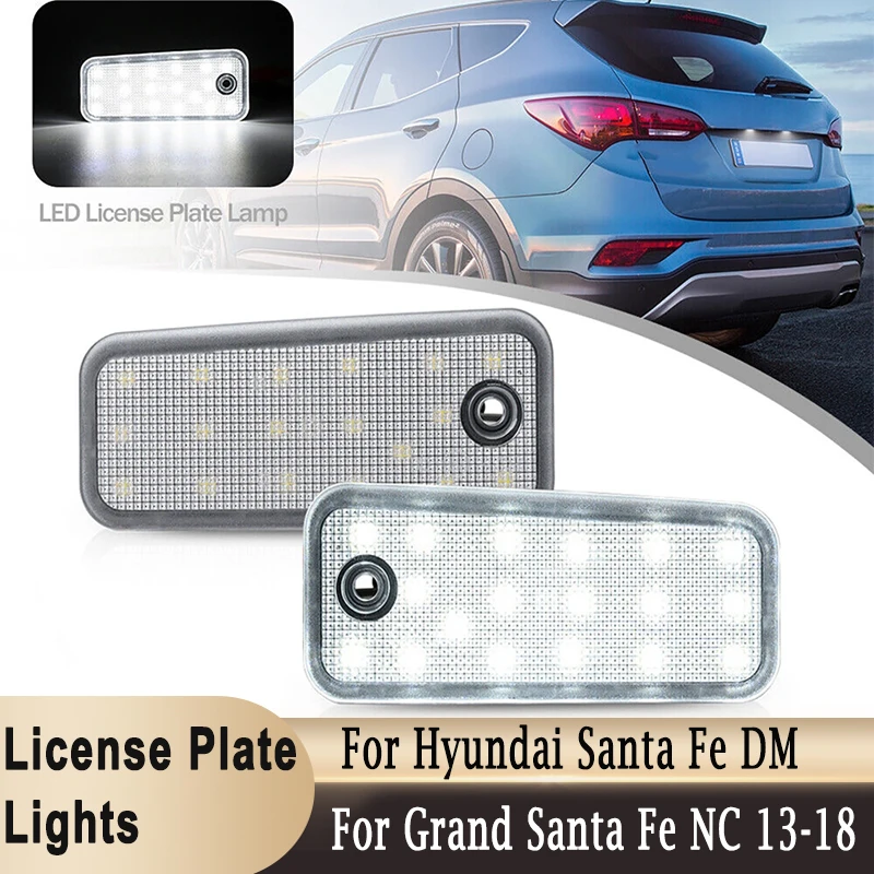 

18 LED License Number Plate Light Tag Lamp For Hyundai Santa Fe DM / Grand Santa Fe NC 2013-2018 Rear Trunk Door LED Lamps