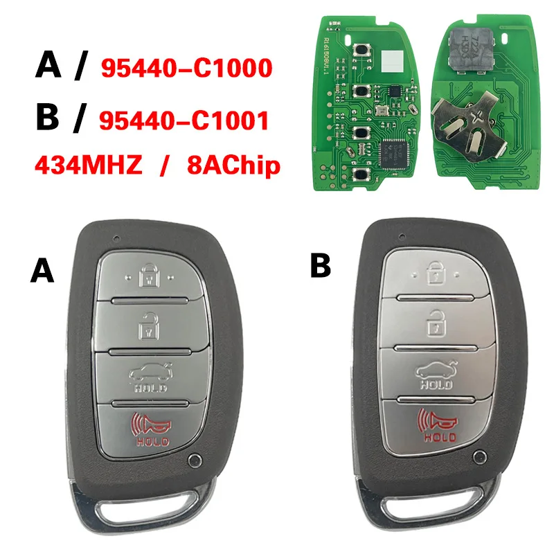 DIYKEY для Hyundai Sonata 2015 2016 2017 умный ключ от автомобиля 433 МГц 8A чип Fcc ID CQOFD00120 P/N 95440-C1001 95440 C1000