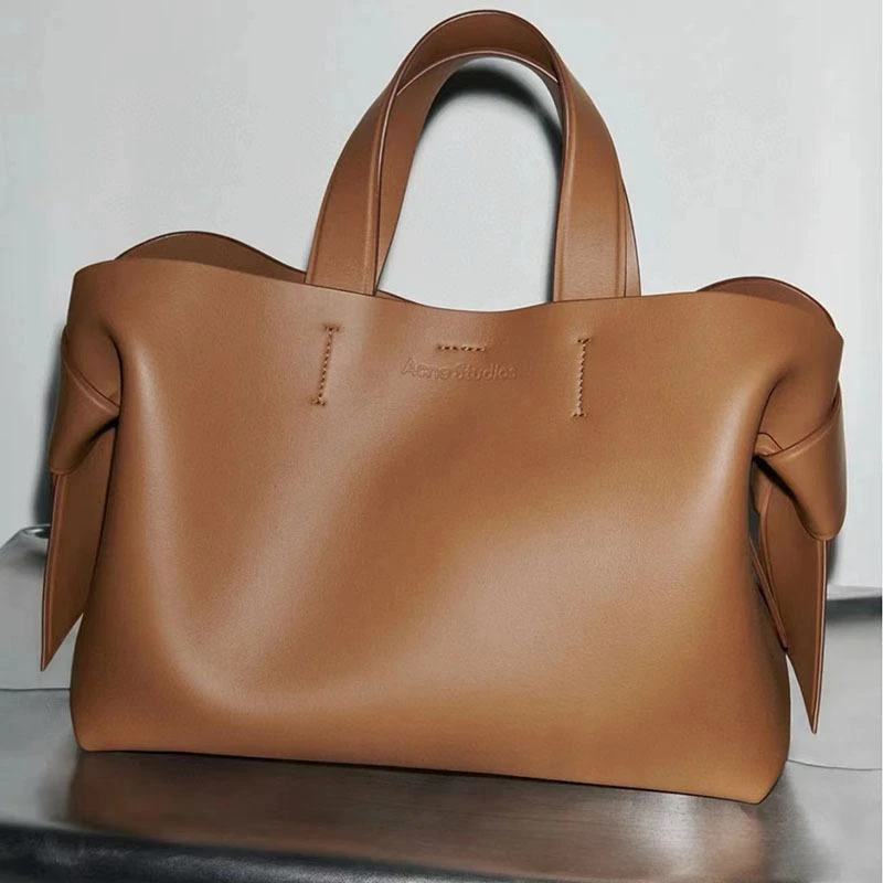 Повседневная женская сумка через плечо из натуральной кожи с бантом мягкая