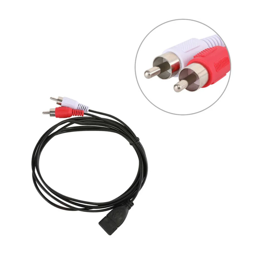 

1.5m Video Extension Cable Dual 2 RCA Male To USB Female A Composite Adapter AV Audio Video Extension Cable Digital Cables