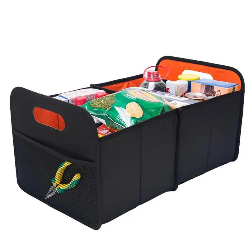 

Car Storage Box Organizer Car Organizers And Storage Car Storage Bin Multi Compartments Collapsible Portable Trunk Organizer Car