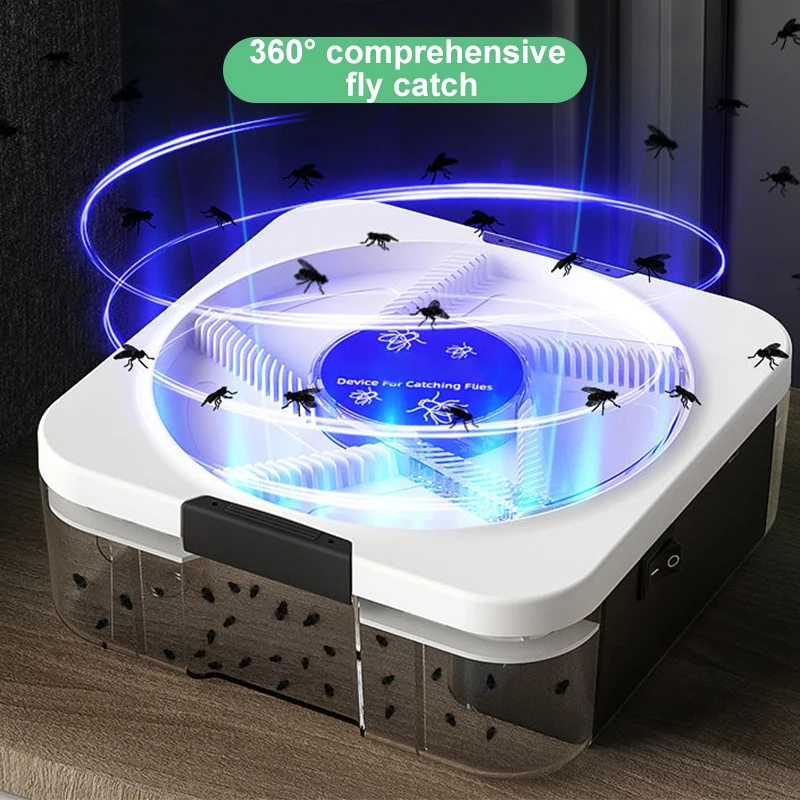 

Upgraded USB Flycatcher Electric Fly Trap Insect Pest Catching Fly Killer Safety Insect Pest Flytrap For Kitchen Home Garden