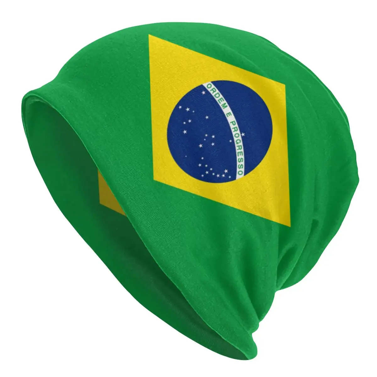 

Шапочки с бразильским флагом, облегающие шапки, крутая Зимняя Теплая мужская и женская вязаная шапка, унисекс, взрослые бразильские патриот...