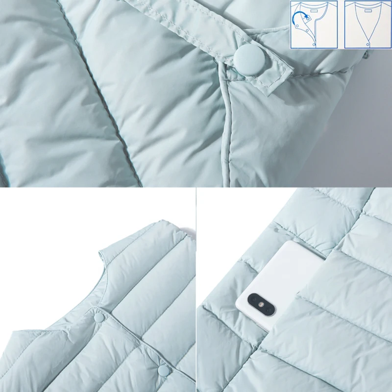 DEODAR Women's Warm Vest Spring 2022 New Lightweight Padded Jackets Ultralight Winter Quilted Waterproof Puffer Woman Down Coat