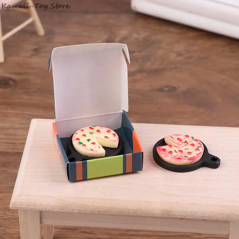 1 Set 1/6 Scale Dollhouse Miniature Pizza Mini Fast Food Bacon Bread For Barbies Blyth OB11 BJD Doll House Kitchen Toys
