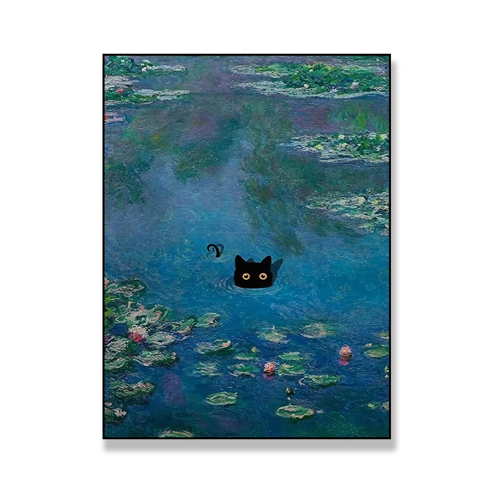 

Холст с принтом "Черный кот" Klimt Garden Cat