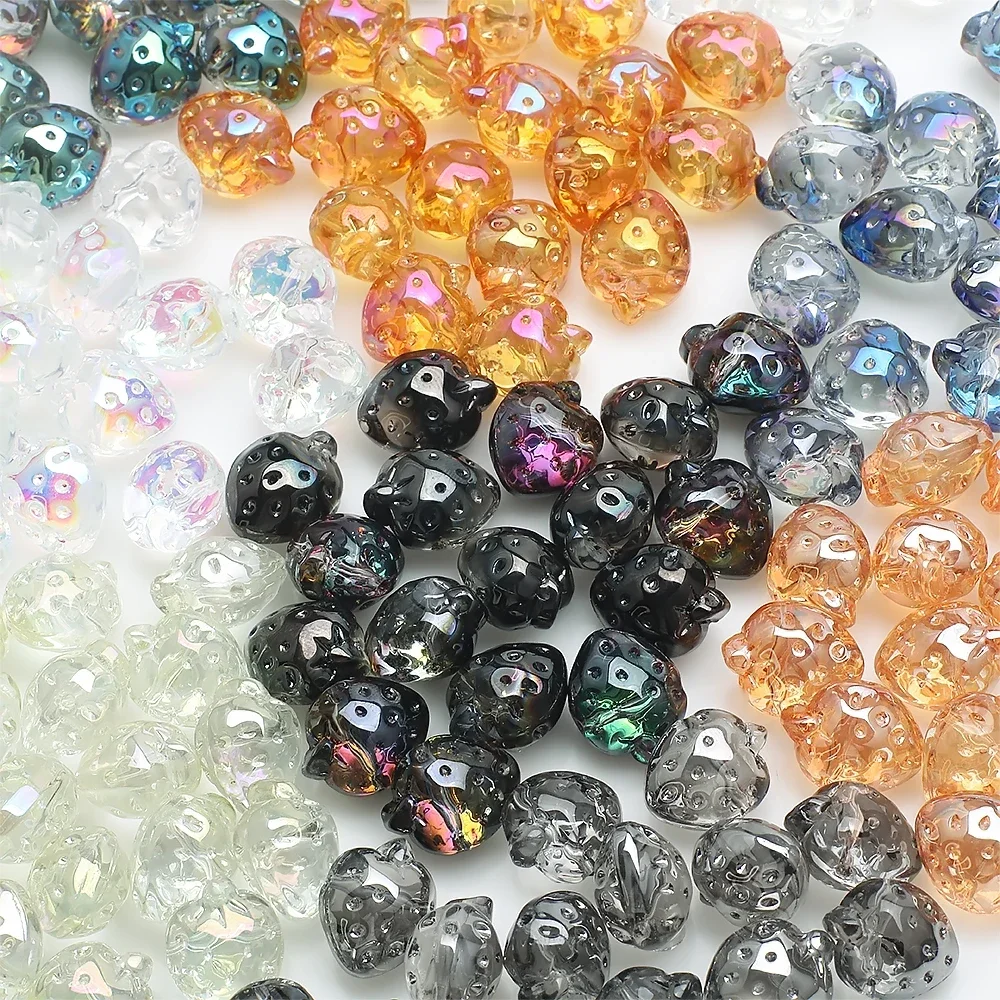 10 шт. 13x16 мм хрустальное стекло подвески клубника бусины ремесла для