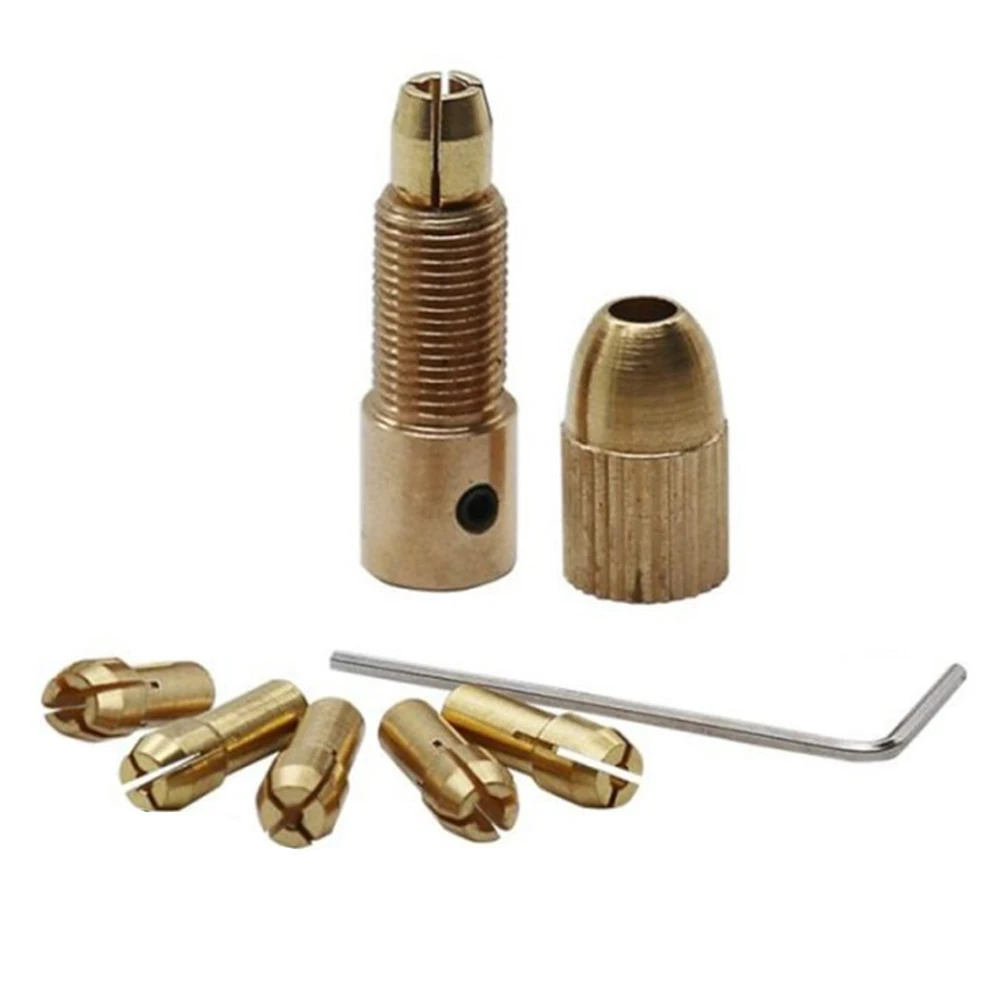 

Brass Drill Chuck Upgrade Your Drilling Experience with this Mini Drill Chuck Adapter Set Reliable Performance