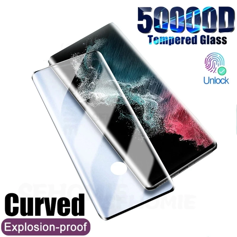 5000D Full Cover Screen Protector For Samsung Galaxy S22 S21 S20 S23 Ultra FE S10 S9 S8 Plus Note 8 9 10 20 Curved Tempered Glas