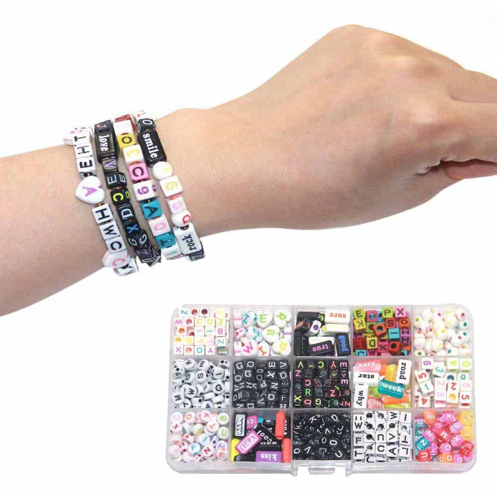 500 шт. бусины с алфавитом для браслетов инструменты изготовления ювелирных