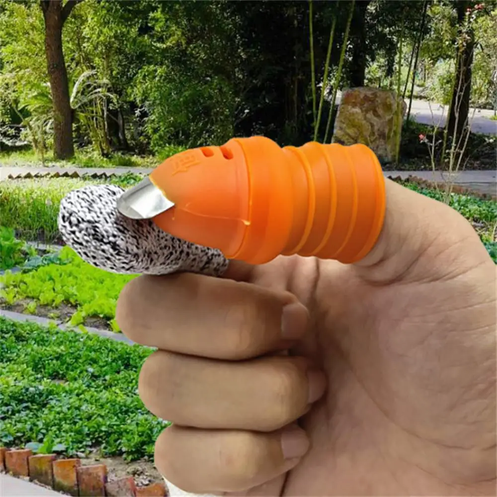 

Извлекатель апельсинового перца для большого пальца с защитой для пальцев, силиконовый инструмент для наконечников для садоводства, инстр...