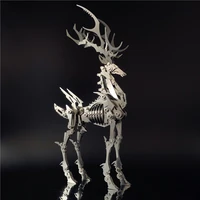 3d metal model chinese zodiac dinosaurs davids deer diy assembly models toys collection desktop for adult children
