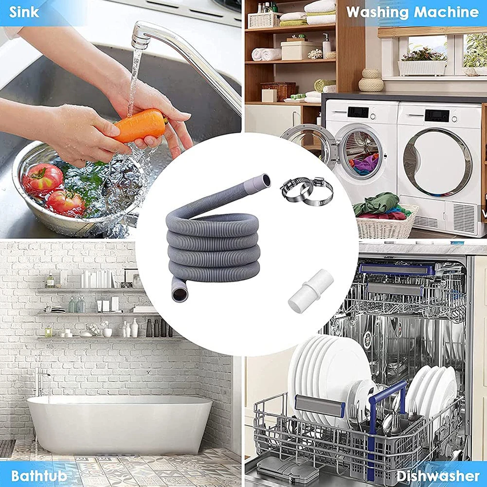 

Washer Pipe Washer Drain Hose High Quality Plastic Stretchable Universal Washing Machine Waste Water Outlet Tube