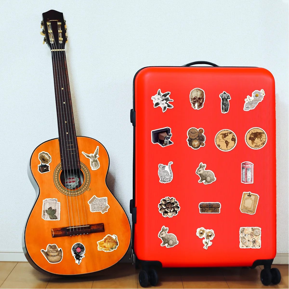 100 шт. Мультяшные Ретро наклейки Vsco эстетические Ins DIY ноутбук багаж скейтборд