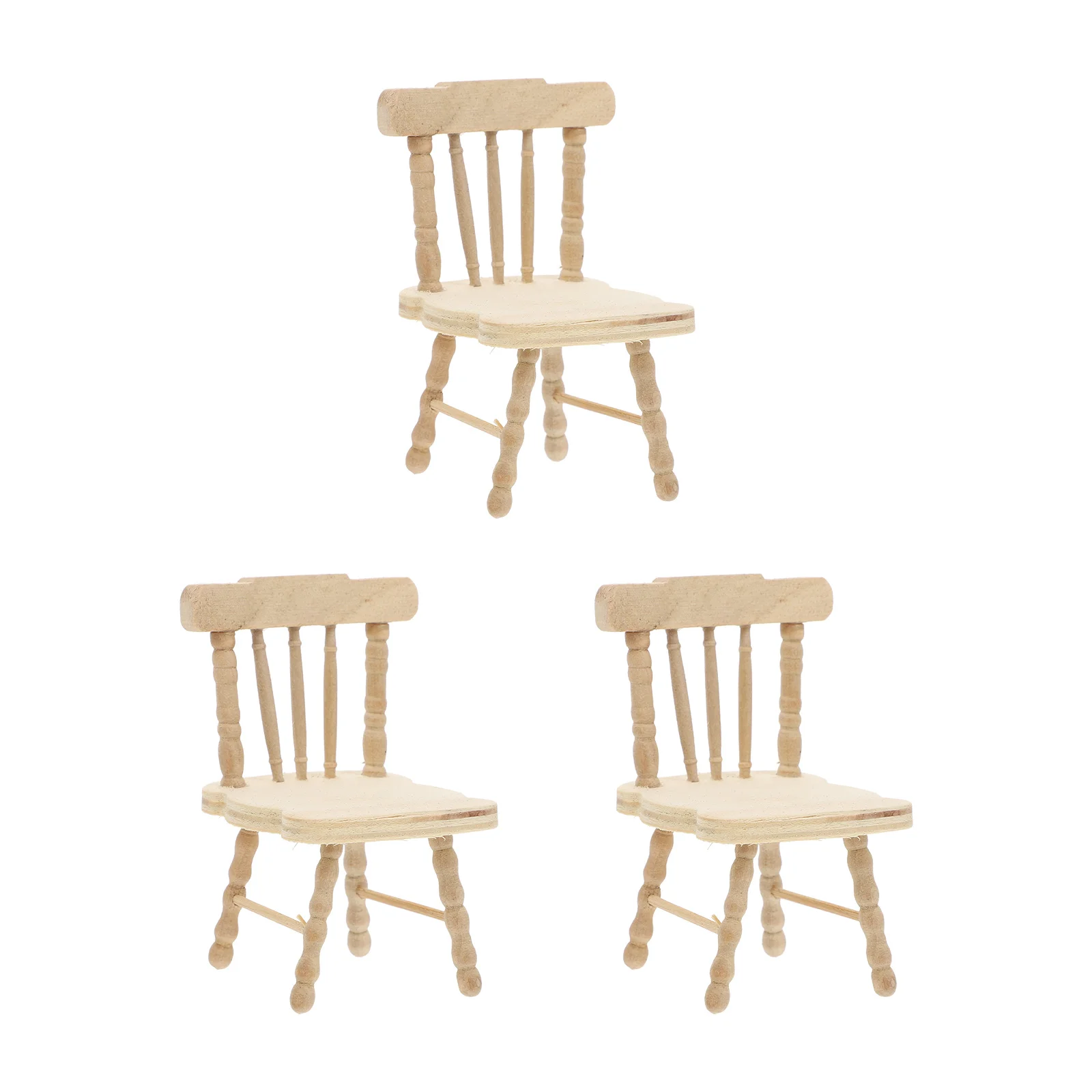 

Mini Chairfurniture Wooden Miniature Chairs Housedecor Model Decoration 12Ornament Landscape Table Dining Beach Carved Tiny Bar