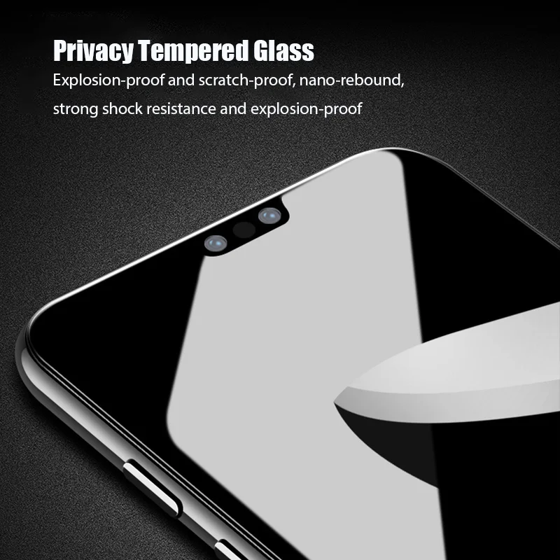 Anti Spy Screen Glass For Huawei P40 Lite P40 Lite E Privacy Screen Protector Glass For Huawei P30 Lite P20 Lite images - 6