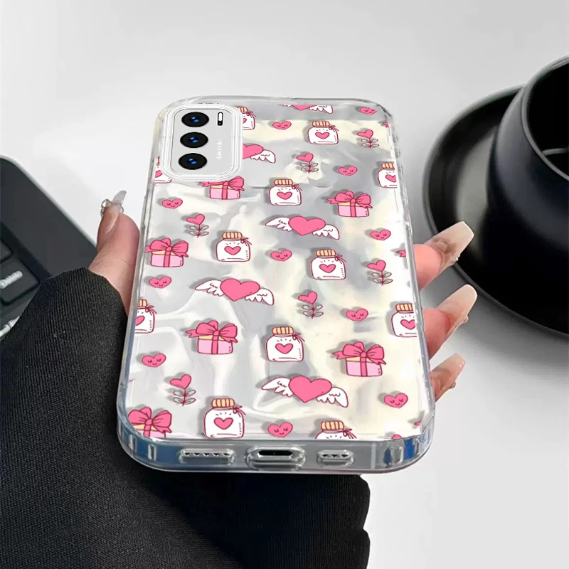 Чехол с рисунком бабочки для OPPO A16 A16S A17 A17K A54 A54S A76 A96 A74 A95 4G 5G Sweet Water Ripple Girl PC Чехлы