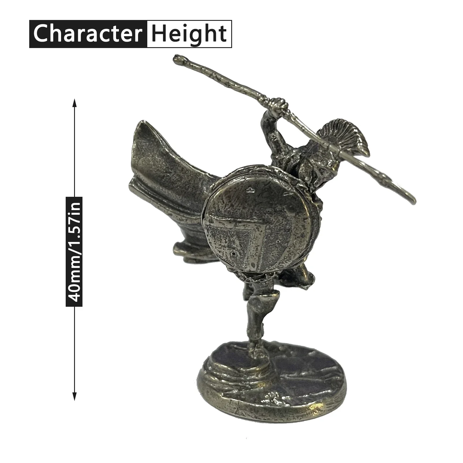 

1 шт. старинные белые латунные Спартанские римские фигурки, миниатюры, винтажная металлическая модель солдатиков, статуэтка, настольное украшение, подарок