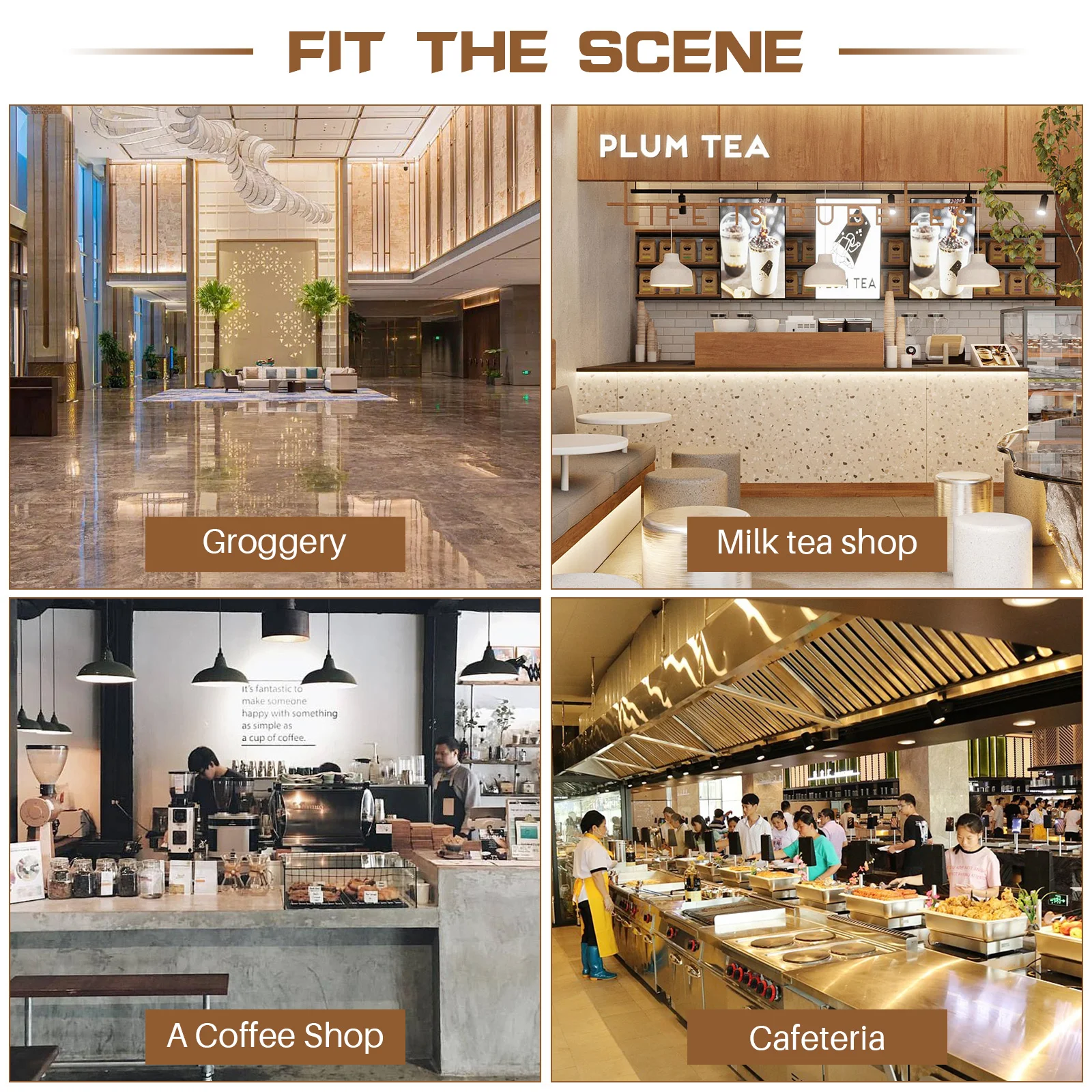 Slanted Four Grid Cup Holder Adjustable Rack Display for Paper Cups Storage Tea Counter Use Beverages Mugs Shelf Straw