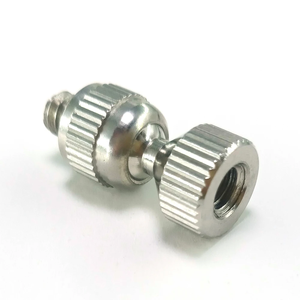 50Pcs Atomizing Nozzle Omni-directional Connector 3/16" Thread Stainless steel  360° Universal Misting Nozzle Joint