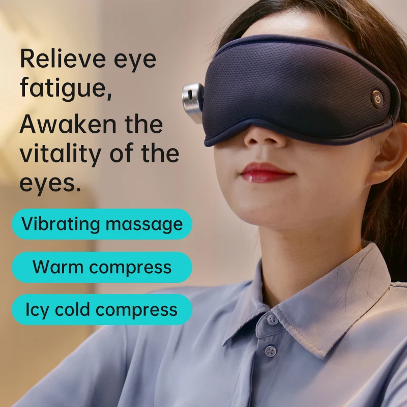 

Massage Eye Mask Electric Hot and Cold Ice Compress Vibration Eye Protection Instrument Rechargeable Sleep Fever Eye Care Device