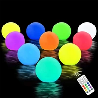 46pcs floating pool lights 3 inch led glow pool ball lights with remote waterproof float pond fountain garden lawn night lights