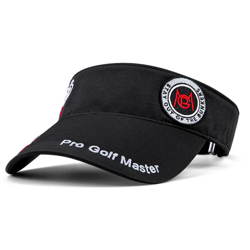 

PGM 1 Pcs Sun Hat Visor Hat Breathable Quick Drying Tennis Hat Sunshade Sunscreen Fashion Embroidery MZ044 Black