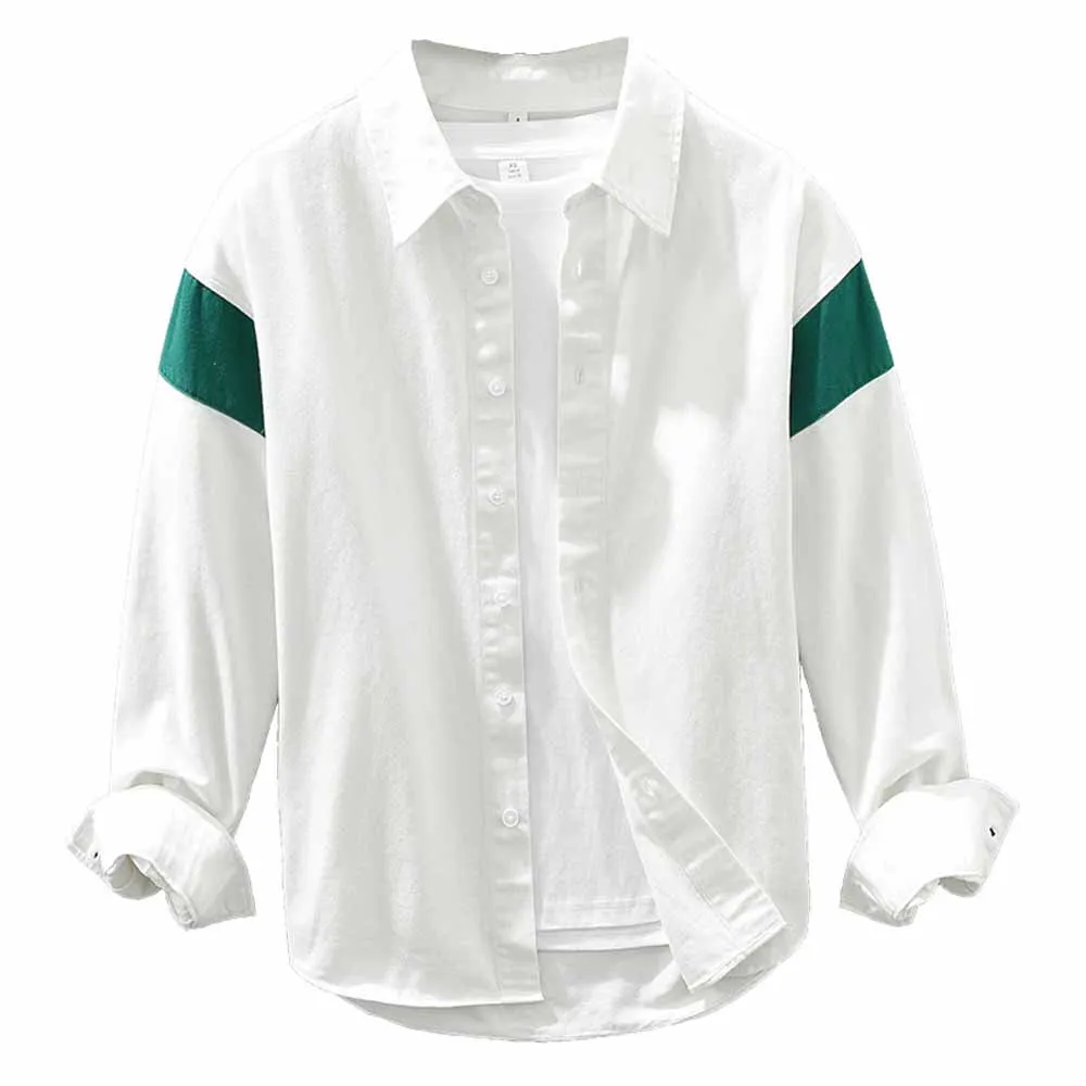 Spring Autumn Cotton White Shirts Male Long Sleeve Man Shirts Elegant Shirts for Men