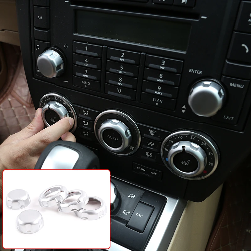 

Car Headlight Switch Air Condition Knob Trim,For Land Rover Freelander 2 2007-2012,ABS Chrome Terrain Adjustment Knob Cover Trim