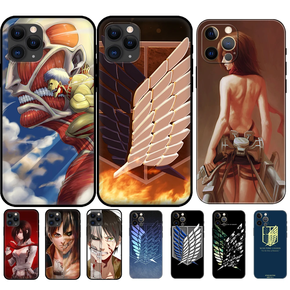 Черный чехол из ТПУ для iphone 5 5s se 2020 6 6s 7 8 plus x 10 XR XS 11 12 13 mini pro MAX задняя крышка с аниме