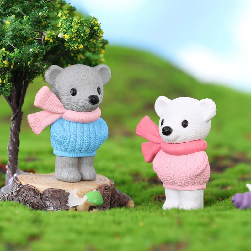 

Mini Bear Micro Landscape Ornament Animal Landscape Decoration Gardening Resin Jewelry Craft Home Decoration Birthday Gift