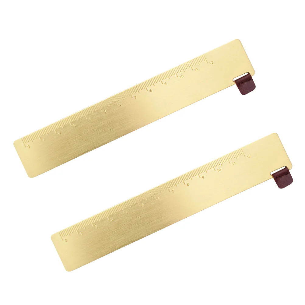 

Ruler Bookmark Students Steel Studying Markers Exquisite Measuring Straight Writing Journal Bookmarks Rulers Drawing Planner