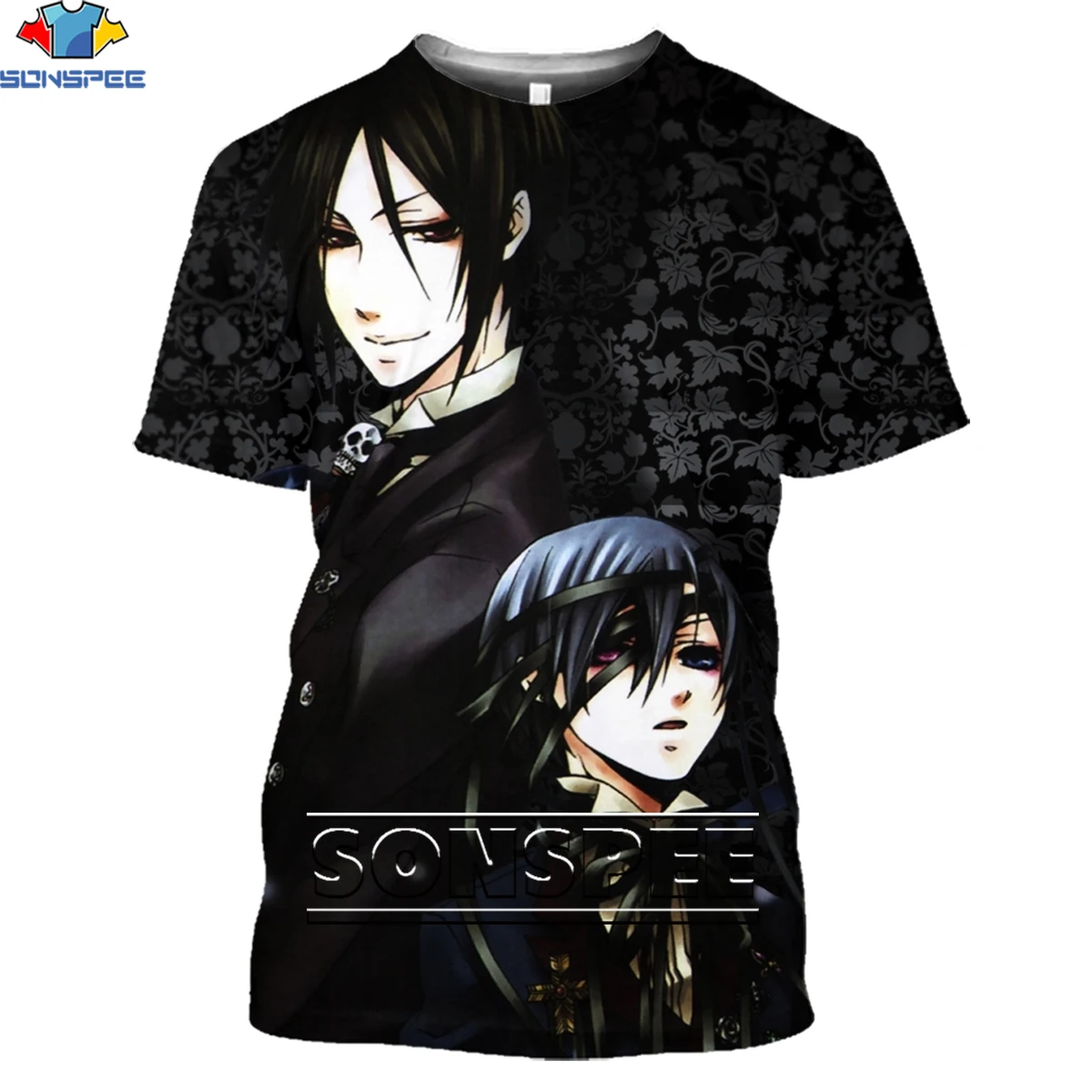 Новинка 3d-рубашка SONSPEE в стиле аниме Черный дворецкий мужская женская рубашка