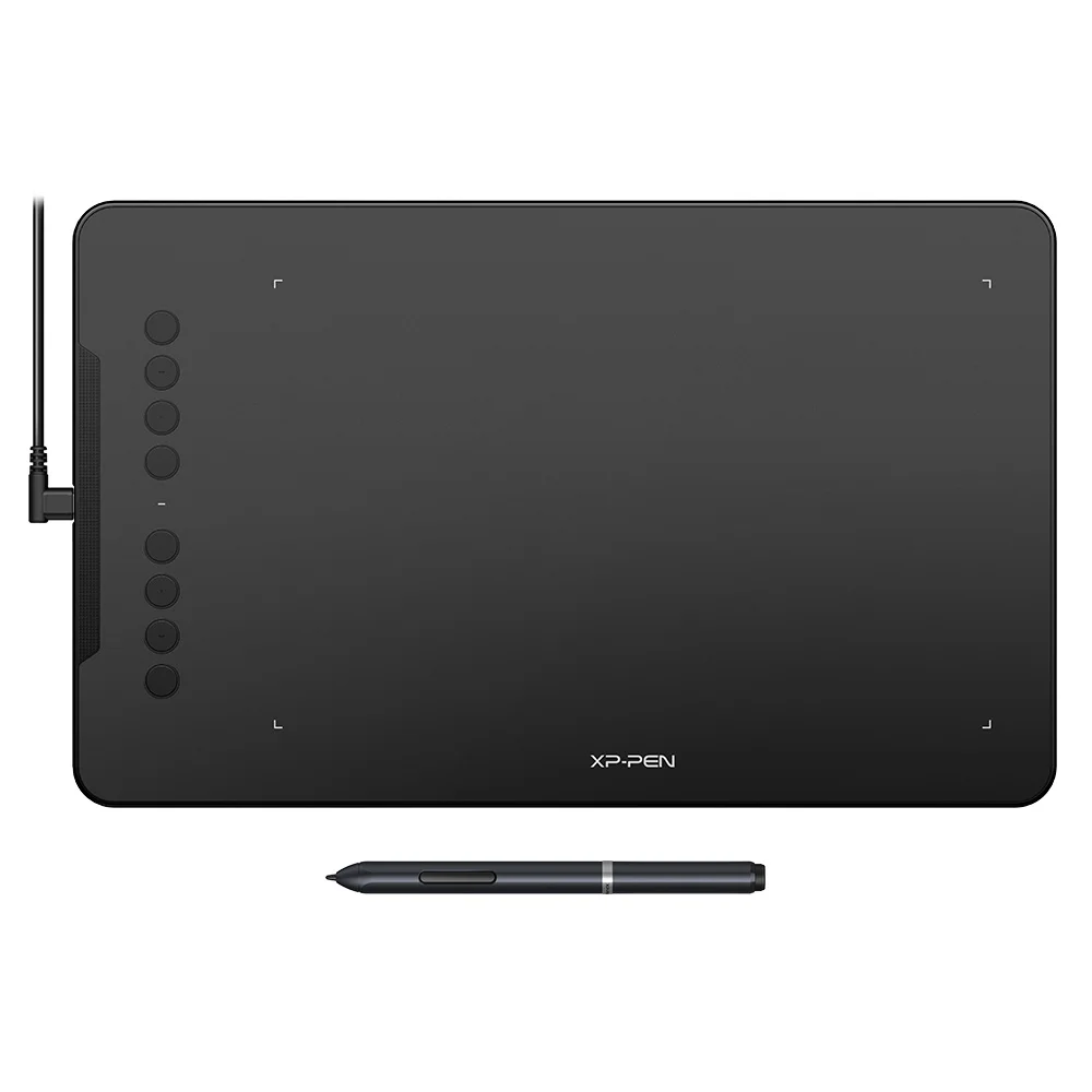 XPPen Deco 01 V2 Graphic Digital Drawing Tablet 10*6 inch 8 shortcut keys 8192 levels 60 Degrees Tilt for Windows mac Android