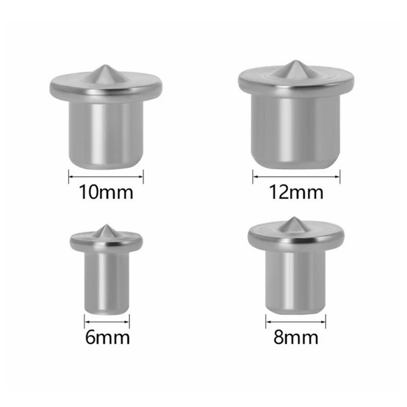 6/8/10/12mm Panel Furniture Positioning Carpentry Log Dowel Tips Round Pin Locator Wooden Center Punching Accessories - купить по