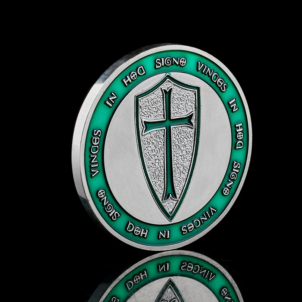 Памятная монета с крестом рыцарей темпларов крестов каменщиков священный меч