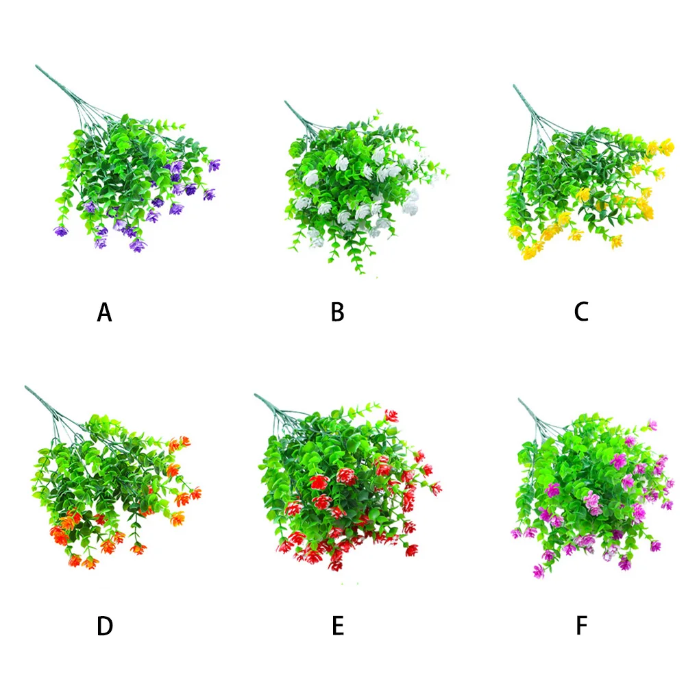 

10 Pieces Artificial Plants Camellia Indoor UV Resistant Shrubs Indoor Outside Flower Garden Balcony Decoration