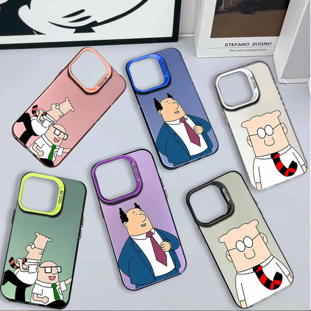 Новый роскошный чехол для телефона IMD Samsung A55 35 71 53 54 S24 23 Plus Ultra D-Dilbert с рисунком