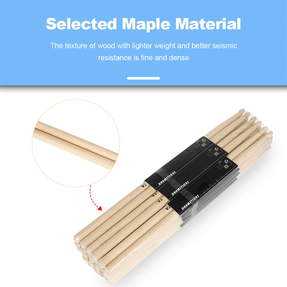 

Набор барабанных палочек из древесины клена, 12 пар