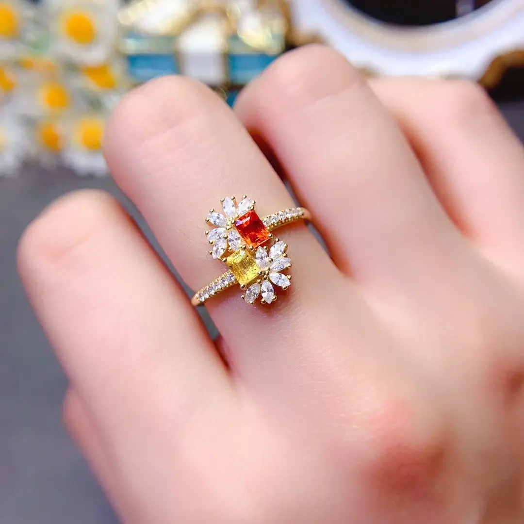 Бестселлер ZECAA с сапфиром ювелирное кольцо натуральным цветным сапфировым