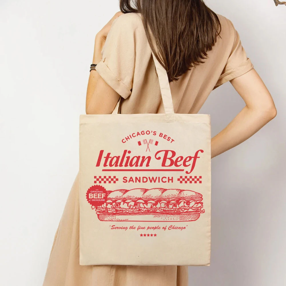 Лучшие итальянские сумки-тоут из говядины Чикаго подарок Ричи Berf Chicagoland Bear