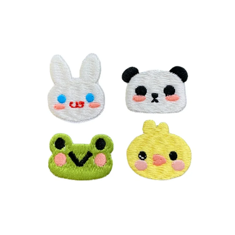 

20 шт./лот маленькая вышивка пластырь лягушка Банни утка панда животное украшение одежды Швейные аксессуары рукоделие аппликация сделай сам