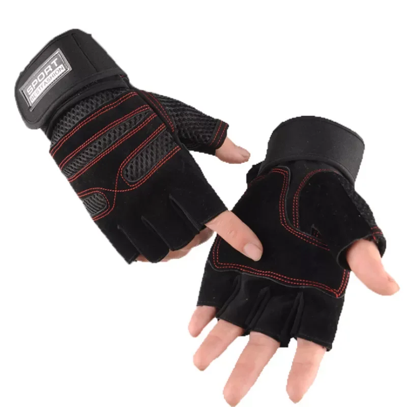 

Anti-slip Gym Gloves Men Outdoor Sports Cycling Gloves Half Finger Breathable Weight Lifting Dumbbell Workout Fitness Gloves New