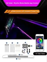 for car tesla model 3 y s x app control led decorative lamp rgb acrylic ambient atmosphere light