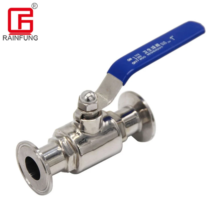 

316L Diameter 102 Industrial Tri Clamp Two Way Sanitary 2 Way Direct Way Manual Valve Control Stainless Steel Ball Valve